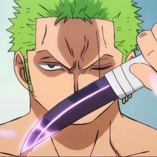 😣 Zoro One Piece Anime, Épée, Personnage, Roronoa Zoro, Épéiste, One Piece telegram sticker
