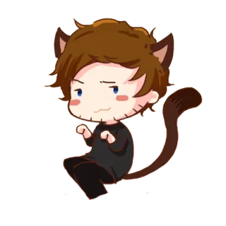😸 cat, cartoon, anime, manga, cute, chibi telegram sticker