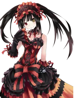 😏 Anime, Garota, Vestido, Gótico, Laços telegram sticker