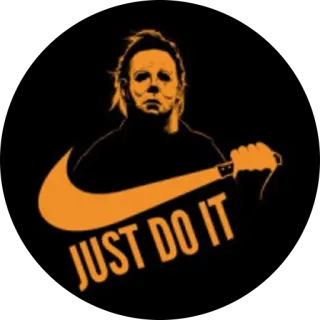 ✅ Michael Myers Halloween JUST DO IT ホラー, ナイフ, ハロウィン, マイケル・マイヤーズ, 映画 telegram sticker