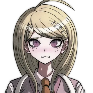 😨 Kaede Akamatsu Danganronpa Anime, Buồn, Nữ sinh, Nước mắt, Hồng, Danganronpa telegram sticker