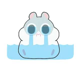 😭 ร้องไห้, เศร้า, แฮมสเตอร์, สัตว์, น้ำตา, การ์ตูน telegram sticker