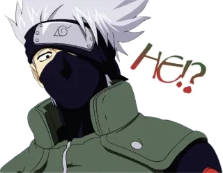 ⁉️ Kakashi Naruto He? 애니메이션, 카카시, 나루토, 질문, 닌자, 만화 telegram sticker