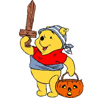 🗡 Winnie the Pooh winnie the pooh, bear, halloween, costume, cartoon telegram sticker