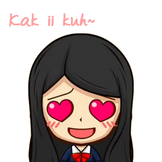 ❤ anime, amor, corações, desenho animado, adesivo telegram sticker