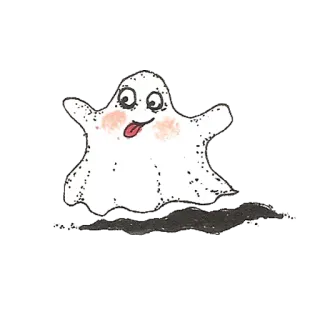 👻 призрак, хэллоуин, жуткий, мультик, милый, игривый, юмористический telegram sticker