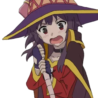 😧 Megumin Konosuba anime, megumin, konosuba, mago, magia whatsapp sticker