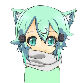 🙂 anime, cat, cute, chibi, sticker telegram sticker