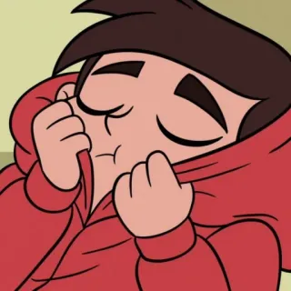 💫 Marco Diaz Star vs. the Forces of Evil Dibujo animado, Personaje, Lindo, Sudadera roja con capucha, Cartoon Network whatsapp sticker