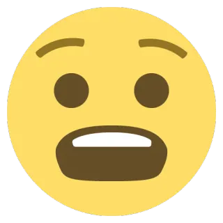 😧 Emoji, Schockiertes Gesicht, Überraschtes Gesicht, Gelbes Gesicht whatsapp sticker