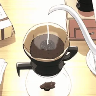 ☕️ café, verser lentement, filtre, matin, boisson, breuvage telegram sticker