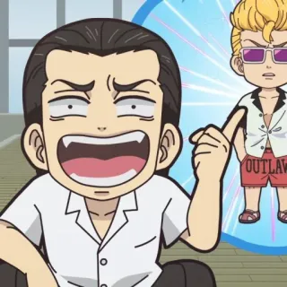 🎐 OUTLAW Anime, Desenho animado, Adesivo, Personagem whatsapp sticker