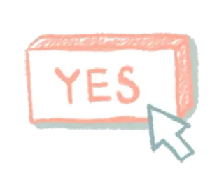 🍋 YES 是, 按钮, 点击, 肯定 telegram sticker