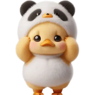 🤦‍♂ pato, panda, mono, animal, dibujos animados, kawaii, pegatina telegram sticker