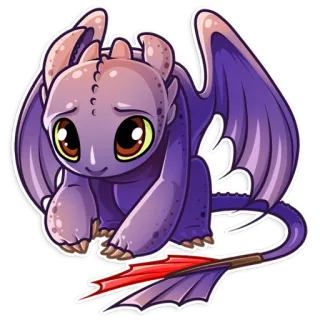 🥺 Toothless How to Train Your Dragon rồng, dễ thương, hoạt hình, nhãn dán, động vật telegram sticker
