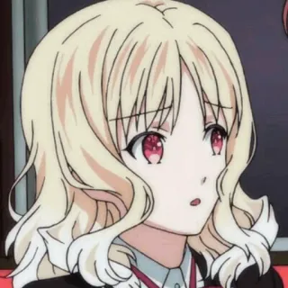 🗝 Yui Komori Diabolik Lovers Anime, Manga, Fille, Cheveux blonds, Yeux rouges whatsapp sticker