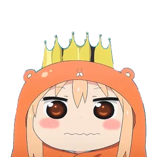👸 Umaru Doma Himouto! Umaru-chan Anime, Personnage, Umaru, Doma, Mignon, Fille, Couronne whatsapp sticker
