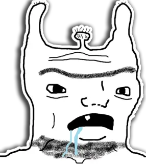 🤤 Meme, Soijak, Wojak, Pleurs telegram sticker