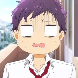 ✏️ anime, shocked, upset, character, anime boy telegram sticker