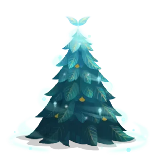 🌳 Kerstboom, Groenblijvend, Vakantie, Decoratie, Feestelijk telegram sticker