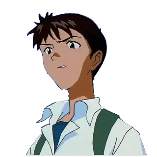 😼 Shinji Ikari Neon Genesis Evangelion Anime, Evangelion, Shinji, NERV, Charakter, TV Serie telegram sticker