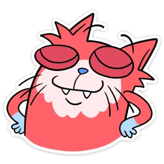 ☺️ кот, мультфильм, животное, круто, счастливый telegram sticker