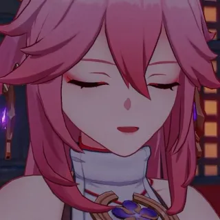 😶 Yae Miko Genshin Impact 电子游戏, 动漫, 原神, 八重神子 telegram sticker