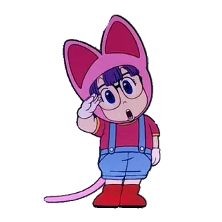 🐭 desenho animado, animação, personagem, anime, orelhas de gato, óculos, saudação telegram sticker