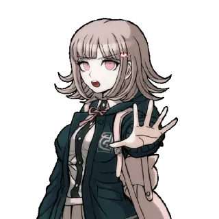😕 Chiaki Nanami Danganronpa Anime, Jeu vidéo, Personnage, Féminin telegram sticker