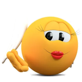 😇 อีโมจิ, 3D, การ์ตูน, จูบ, ตา telegram sticker