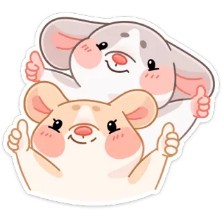 👍 hamster, cute, animals, thumbs up telegram sticker