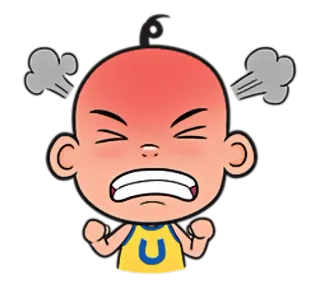 😡 en colère, frustré, contrarié, dessin animé, personnage, émotion, stressé telegram sticker