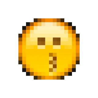 😗 emoji, pixel art, sticker telegram sticker