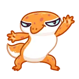 💃 จิ้งจก, สัตว์, สติกเกอร์, สัตว์เลื้อยคลาน, การ์ตูน telegram sticker