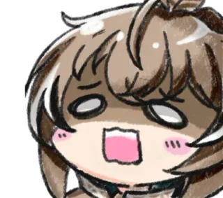 😱 Anime, Chica, Dibujo animado, Expresión, Impactado/a, Sorprendido/a telegram sticker