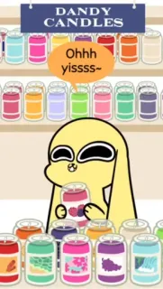 👌 Ohhh yissss~ dibujos animados, vela, Dandy Candles, lindo, ilustración telegram sticker