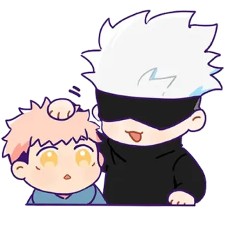 ❤️ Gojo Satoru Jujutsu Kaisen animé, chibi, jujutsu kaisen, gojo satoru, autocollant, mignon telegram sticker