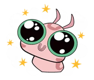 😁 insetto, carino, occhi, cartoni animati, animale telegram sticker
