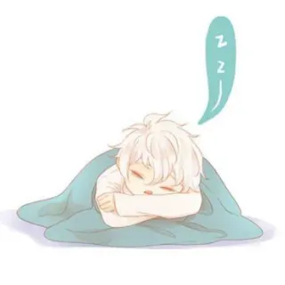 🌧 ZZZ durmiendo, lindo, sueño, dormilón, manta telegram sticker