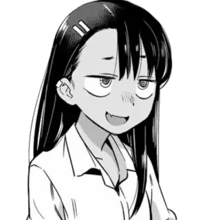 🖤 Nagatoro Don't Toy with Me, Miss Nagatoro anime, manga, nagatoro, character, smile, cartoon telegram sticker