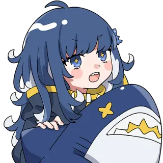 🤩 Gawr Gura アニメ, VTuber, サメ, がうる・ぐら, 可愛い, カワイイ telegram sticker