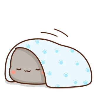 💤 süß, schlafend, kawaii, tier, decke, traum telegram sticker