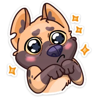 🙄 dog, puppy, cute, animal, sticker whatsapp sticker