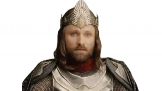 👑 Aragorn The Lord of the Rings aragorn, the lord of the rings, king, viggo mortensen, armor telegram sticker
