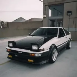 🖤 auto, veicolo, automobile, bianco, nero, trasporto telegram sticker