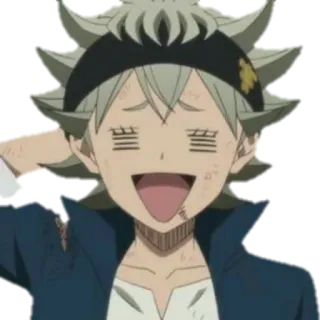 😅 Asta Black Clover Anime, Manga, Black Clover, Asta, gracioso, feliz whatsapp sticker