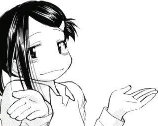 👐 anime, manga, shrug, confused, question, girl telegram sticker