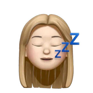 ✏️ dormindo, sonolento, emoji, zzz, cansado, rosto telegram sticker