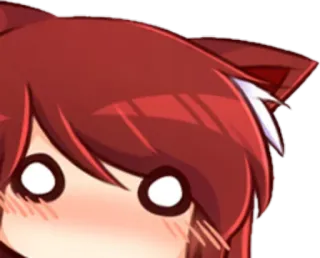 😳 Anime, Orejas de gato, Sorprendido, Kawaii, Rubor whatsapp sticker
