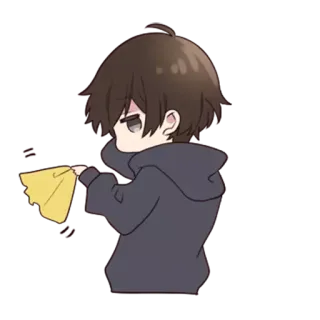 😌 anime, character, cartoon, fanart, cute, chibi telegram sticker